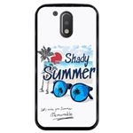 Funda Hapdey para Motorola Moto G4 Plus, Diseño Verano, vacaciones, playa - Shady memorable summer, Silicona flexible, TPU