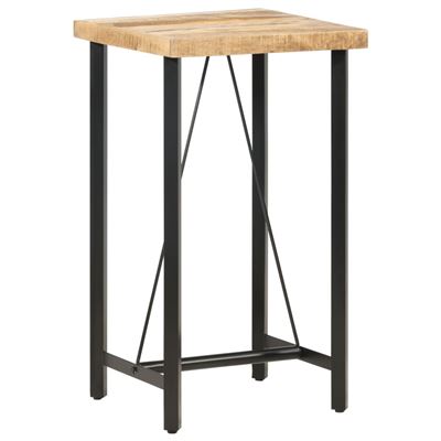 Vidaxl Mesa De Bar Madera Maciza De Mango Rugosa 60X60x107 Cm
