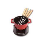 Mini Set De fondue staub hierro fundido rojo cereza 10