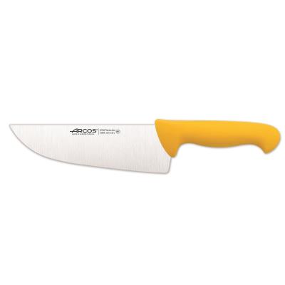 Cuchillo De Carnicero Arcos Colour De Acero Inoxidable Y Mango Ergonómico - Amarillo