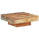 Mesa de centro vidaXL de madera maciza reciclada 80x80x28cm marrón