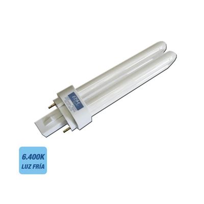 Bombilla bajo consumo G-24 d1 18w 6.400k luz fria EDM