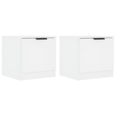 Vidaxl Blanco Mesitas De Noche 2 Unidades 40X39x40cm
