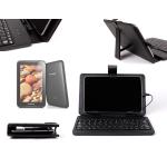 Funda Rígida Negra Con Teclado Y Lápiz Stylus USB Para La Tablet Lenovo A1000 7 Pulgadas 16GB Por DURAGADGET