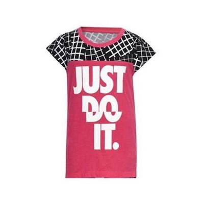 Camiseta De Manga Corta Nike 848-a72 Rosa Talla 2-3 Años