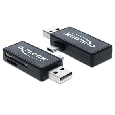 Delock Lector De Tarjetas Otg Microusb+Macho Usb A