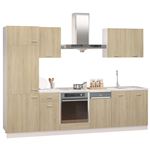 Juego de muebles de cocina 7 piezas vidaXL aglomerado roble Sonoma