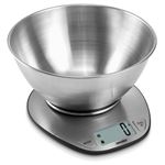 Báscula de Cocina Digital con Bol 1,8 L, Acero Inoxidable, 5 kg, TARA, Medición de Líquidos Mesko MS3152