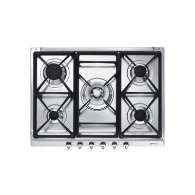 Placa De Gas Smeg Se70sgh-5 Hobs 5 Fuegos 70cm Inox