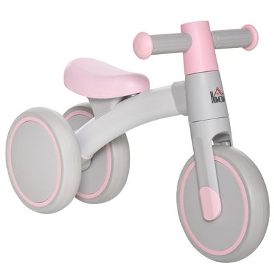 Bicicleta sin pedales para niños de 1-3 años HOMCOM 60x24x37cm rosa