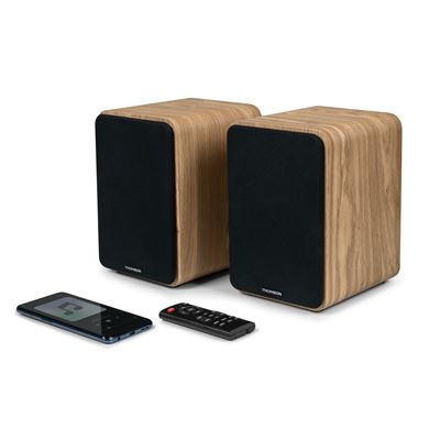 Altavoces Estéro Thomson De Estanteria Con Caja De Madera ""cozy"" 100w Thomson Ws602duo