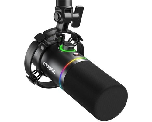 Maono Pd200x-Black Micrófono Dinámico Xlr/Usb Pd200x Para Juegos, Grabación, Transmisión En Vivo, Youtube, Micrófono Metálico Con Software, Botón De Silencio Y Control De Ganancia - Imagen 3