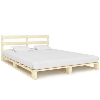 Vidaxl Estructura De Cama De Palés Madera Maciza De Pino 160X200cm