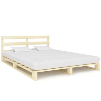 Estructura de cama de palés madera maciza de pino vidaXL 160x200cm - 1