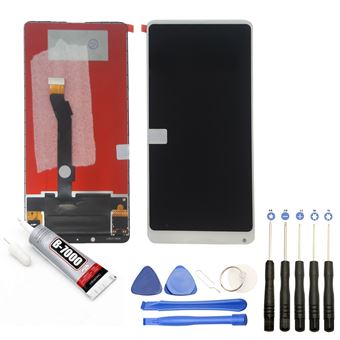 Pantalla completa compatible con Xiaomi MI Mix 2S Talla 5.99"" blanco+ herramientas + Pegamento B7000 - 1