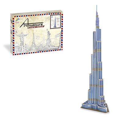 Puzle 3d Dam De Cartón Del Burj Khalifa En Dubai 71 Piezas Multicolor