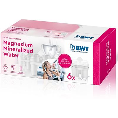 Bwt Pack 6 filtros con que mejora sistema reduce cal cloro impurezas del agua y sabor para medio año magnesium mineralizer longlife mg2+