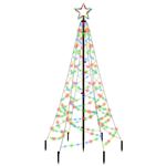 Árbol de Navidad con pincho vidaXL 200 LED de colores 180cm