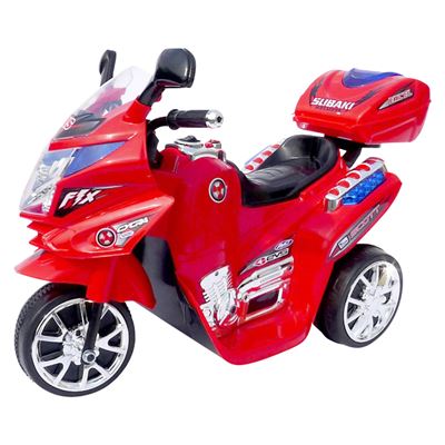Motocicleta para niños C051 12 vatios faros LED caja de cambios de 2 velocidades rojo