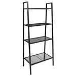 Estantería escalera vidaXL, 4 niveles Metal Negro