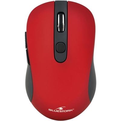 Bluestork Rojo Ratón Inalámbrico - 2.4 Ghz - Botones
