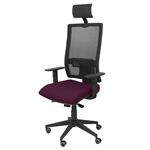 Silla de Oficina ergonómica Piqueras y Crespo Modelo Horna con cabecero tejido Bali morado