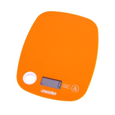 Báscula De Cocina Digital, 5 Kg, Pantalla Lcd, Alta Precisión, Tara, Multifunción, Mesko Ms3159o Naranja