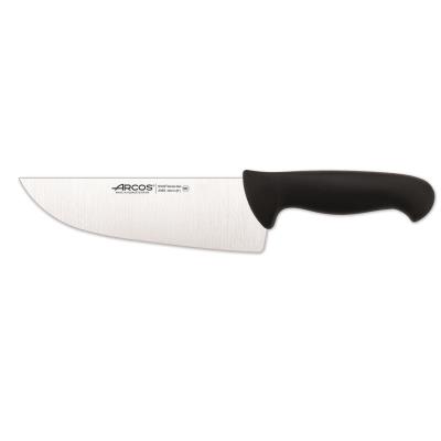 Cuchillo De Carnicero Arcos Colour - Prof 295925 De Acero Inoxidable Y Mango Ergonómico - Negro