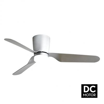 Ventilador Fabrilamp Kochi Regulable Con Mando A Distancia 18w 3cct 2350lm Ip20 Níquel Y Plata