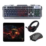 Kit Gaming Woxter Stinger FX 80 Megakit, Teclado, Ratón, Pad y Auriculares