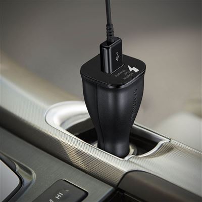 Samsung Cargador para coche USB carga rápida + Cable USB-C - Negro