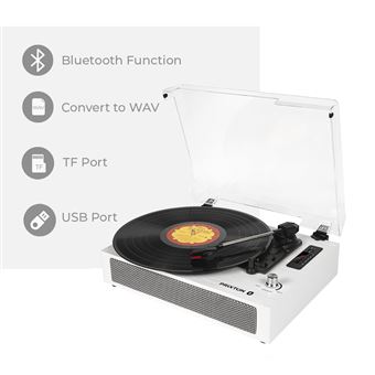 Tocadiscos Bluetooth Prixton Century Reproductor CD Casetes - Alta