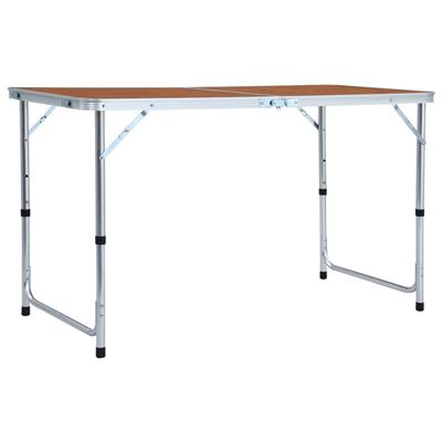 Mesa De Camping Plegable Vidaxl De Aluminio 120x60 Cm