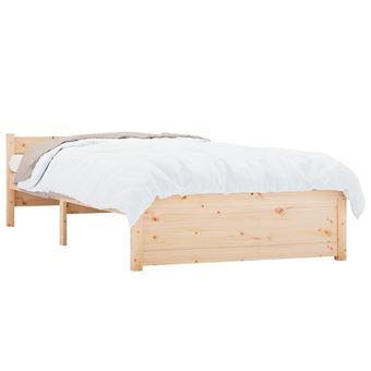 VidaXL Estructura de cama madera maciza 90x190 cm