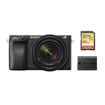 Sony A6400 Negro KIT SEL 18-135MM F3.5-5.6 OSS Negro + SD 64Go + NP-FW50 Battery - 1