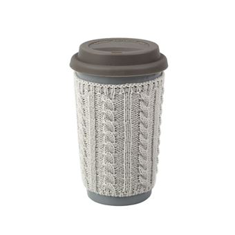 Taza cerámica Atosa Gris Con Jersey Y Tapa 520 Ml - 1