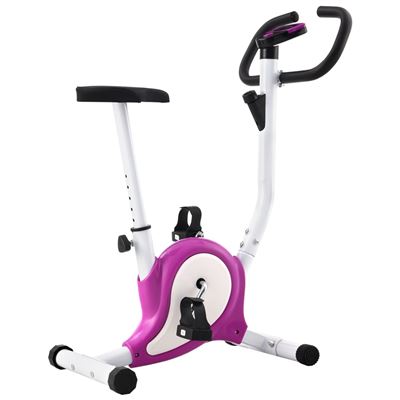 Bicicleta Vidaxl Estática Con Resistencia De Cinta Morada