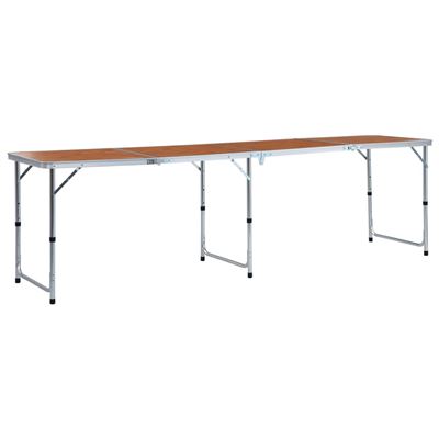 Mesa De Camping Plegable Vidaxl De Aluminio 240x60 Cm
