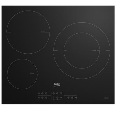 Placa De Inducción Beko Hiis63206m 3 Zonas 60cm 7200w Negro
