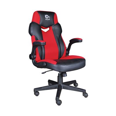 Silla Gaming Crab Talius Brazos Abatibles Butterfly Ruedas Nylon Piston Clase 4 Negra Y Roja