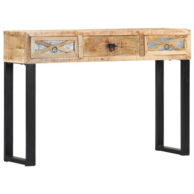 Vidaxl Mesa Consola De Madera Maciza De Mango 110X30x76