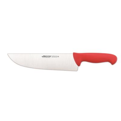 Cuchillo De Carnicero Arcos Colour - Prof 296022 De Acero Inoxidable Y Mango Ergonómico - Rojo