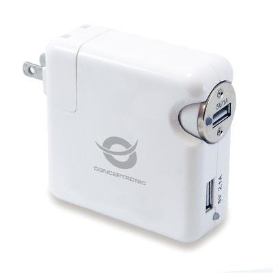Conceptronic Kit Cargador De Viaje Universal Incluye Cargador Usb A Coche Y Pared Usb 5V 2A