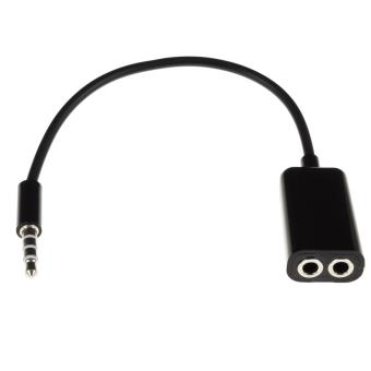 Cable minijack doble entrada - Negro - 1