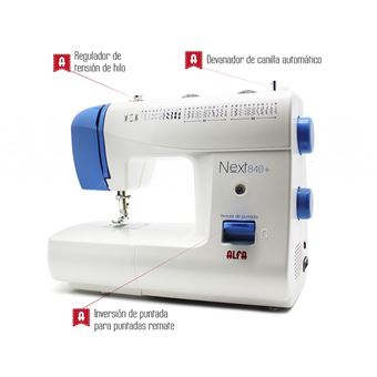 Máquina de coser Alfa Next 840+ 34 puntadas, puntadas elásticas Blanco - 1