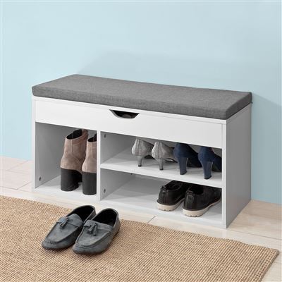 SoBuy Mueble recibidor Zapatero con Perchero,Gris+Blanco,  FSR64-W+FRG282-W,ES (Zapatero+Perchero) : : Hogar y cocina