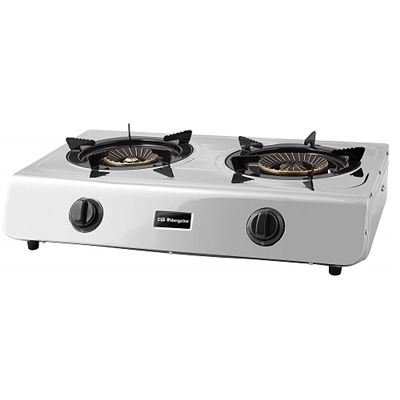 Hornillo A Gas Orbegozo Fo 2710 Inox, 2 Fuegos