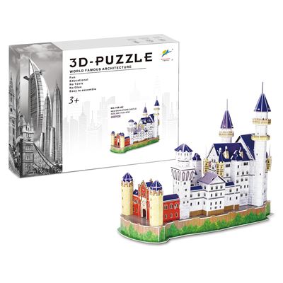 Puzle 3d Dam De Cartón Del Castillo De Neuschwanstein En Alemania 98 Piezas Multicolor