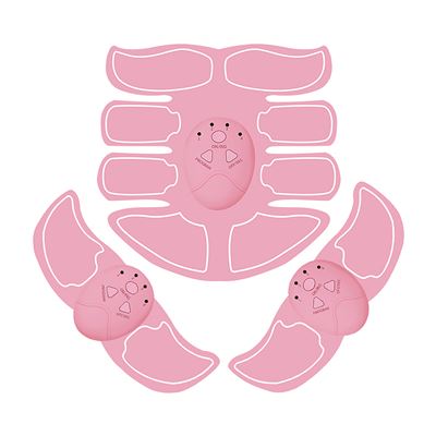 Estimulador Electrónico Y Masaje Ems Inteligente A81q. Para Abdominales, Brazos Y Piernas. Batería Recargable. Dam Rosa