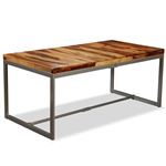 Mesa de comedor vidaXL madera de sheesham y acero 180 cm